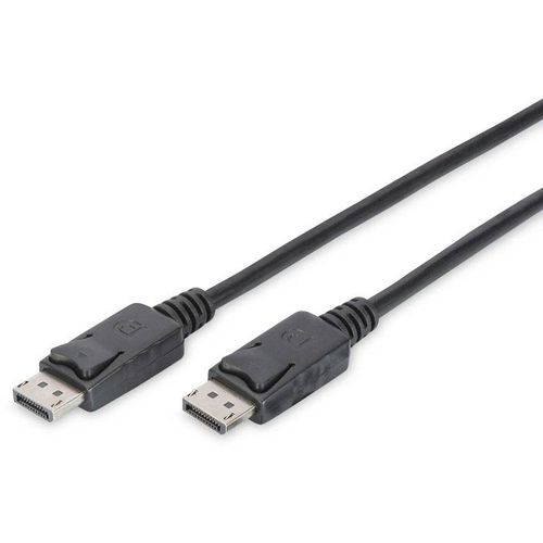Digitus DisplayPort priključni kabel DisplayPort utikač, DisplayPort utikač 3.00 m crna DB-340100-030-S pozlaćeni kontakti, zaštićen s folijom, pletena zaštita, sa zaštitom, okrugli, sveukupno zaštićen, trostruko zaštićen DisplayPort kabel slika 3