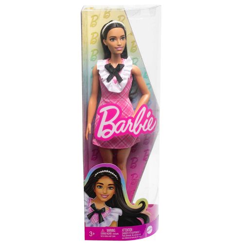 Barbie Fashionista Lutka u Kariranom Haljini slika 1