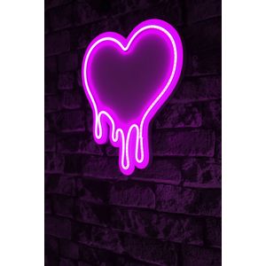 Wallity Ukrasna plastična LED rasvjeta, Melting Heart - Pink