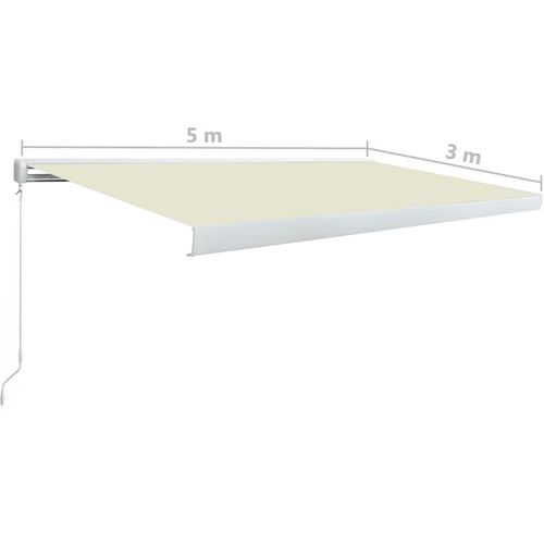 Kazetna tenda na ručno uvlačenje 500 x 300 cm krem slika 18