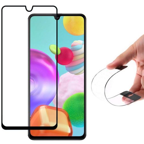 Flexi Nano Full Cover hibridni zaštitnik zaslona s okvirom za Samsung Galaxy A41 crni slika 1