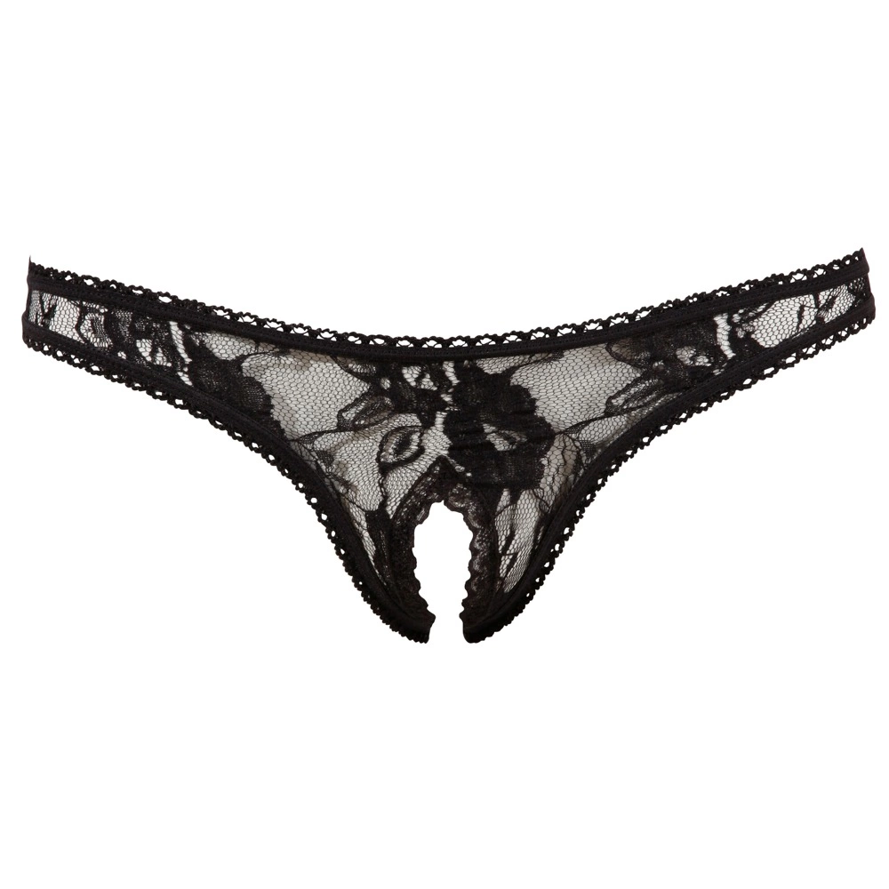 Cottelli DONJE RUBLJE Crotchless String crno S slika 8