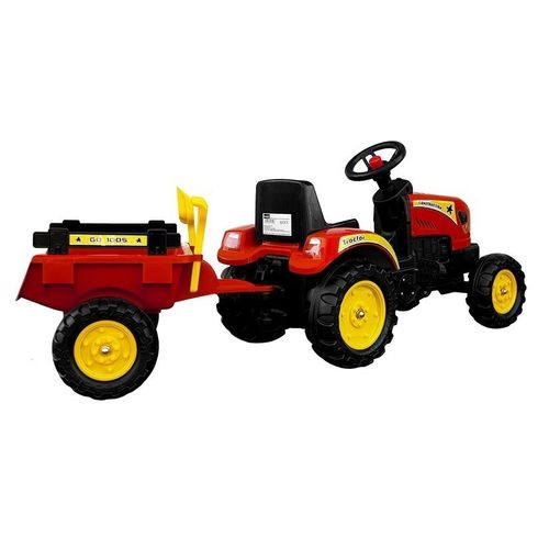 Traktor s prikolicom na pedale Branson 135 cm - crveni slika 2