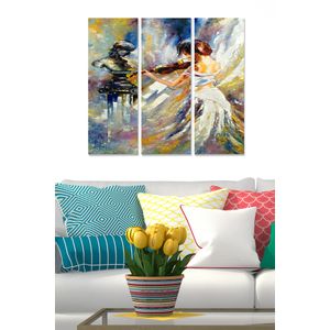 MDF1191757 Multicolor Decorative MDF Painting (3 Pieces)