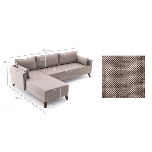 Atelier Del Sofa Bella Ugao Sofa Levo 1 - Krem Ugao Sofa slika 7