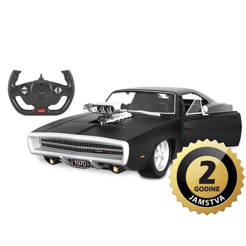 Jamara auto na daljinsko upravljanje DELUX Dodge Charger RT 1970, crni 1:16 slika 1