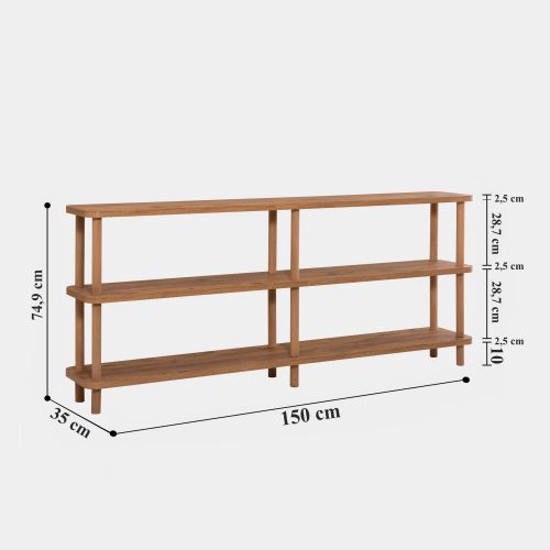 Woody Fashion Polica za knjige, Atlantski bor, Raca slika 6