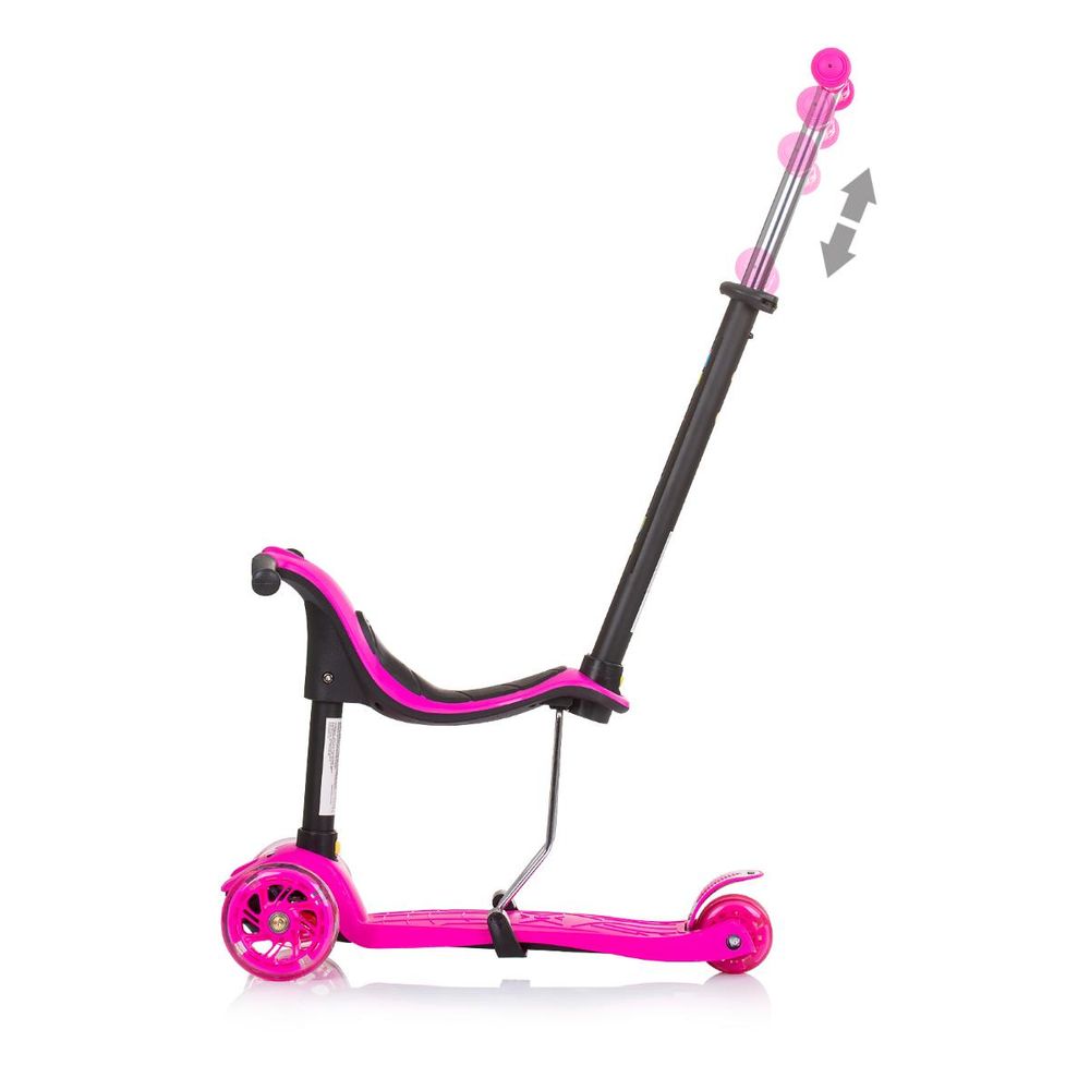 Chipolino Romobil sa LED točkovima Multi Plus Pink Dsmul0233Pi slika 2