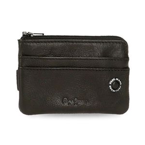 Pepe Jeans kožni novčanik 11 cm Badge 7370131, crni