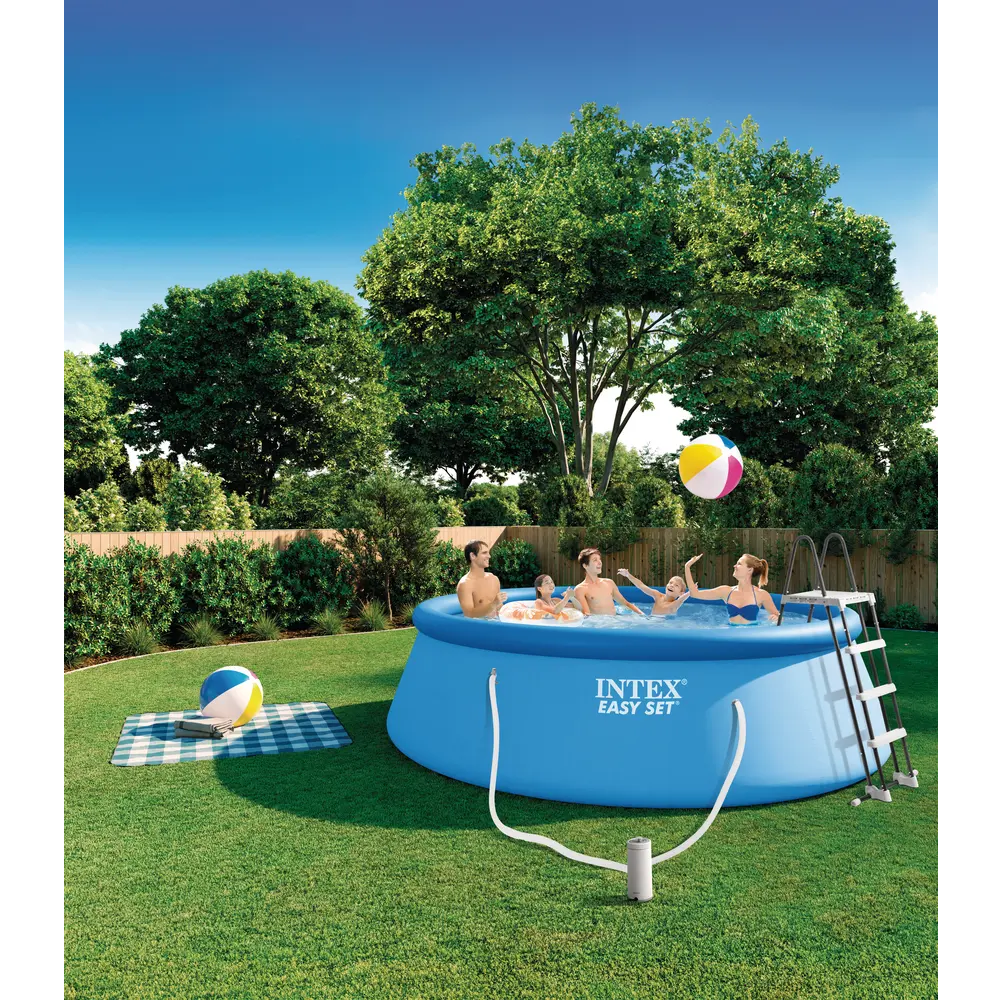 Intex bazen na naduvavanje 457x122cm sa pumpom okrugli 26168NP slika 3