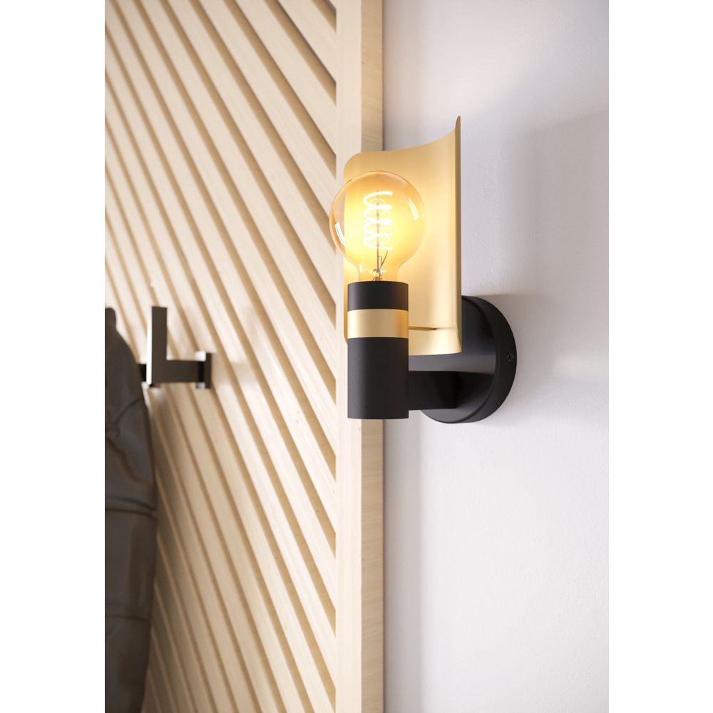 Eglo zidna lampa 'Hayes' E27 u zlatnoj i crnoj boji slika 2