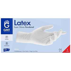GMT Rukavice, latex, L veličina, 100 kom. - Latex Supergloves size: L