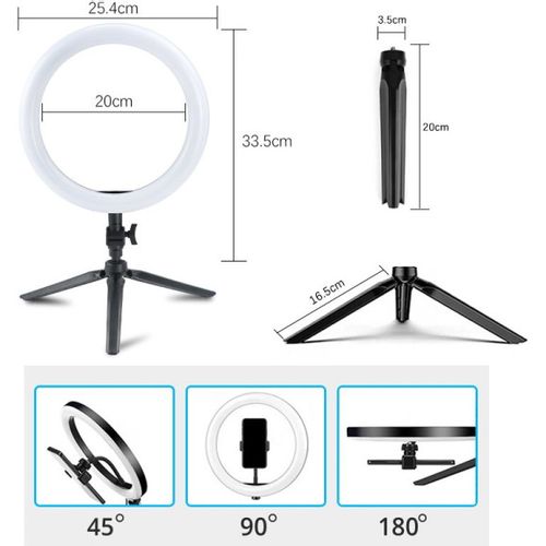 MANTA svjetlosni prsten s držačem za mobitel, Ring light, stativ 19cm MRL002 slika 5