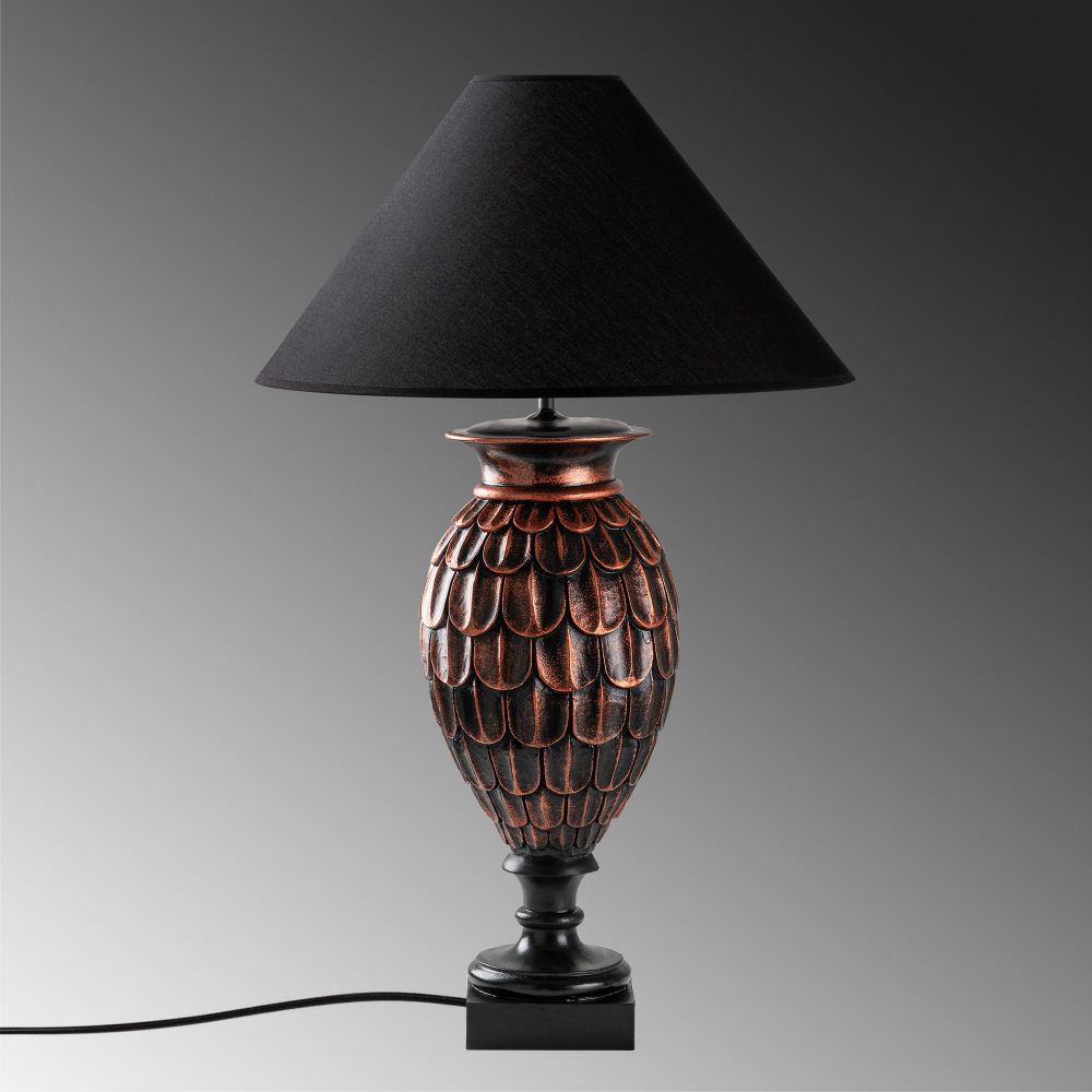 ELEGANZE-5301 Smeđa i Crna Stolna Lampa slika 6