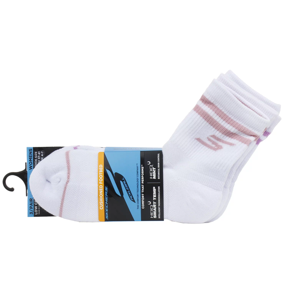 Skechers 3pk ženske lc pb varsity stripe čarape S02643HP-WHT slika 1