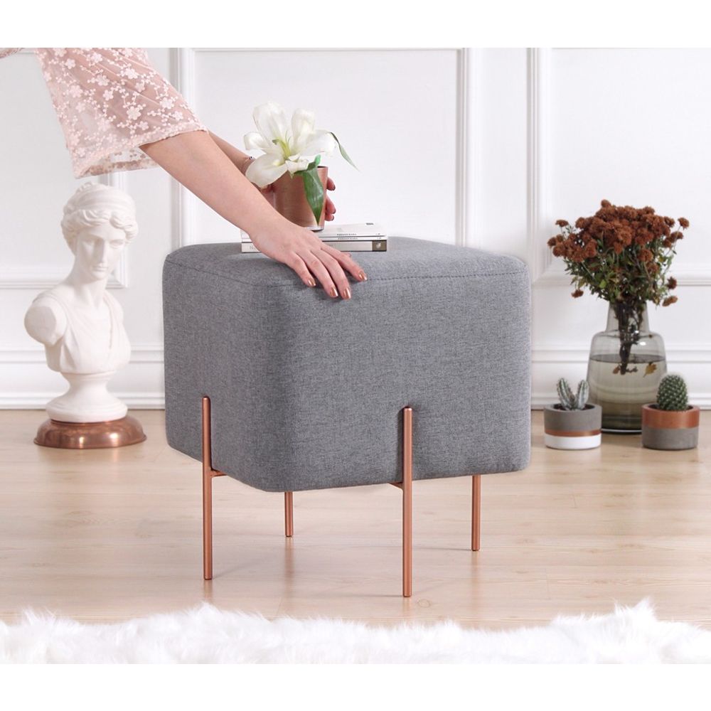 Pouf Copper 63 - Sivi slika 2