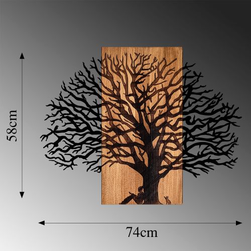 MA-307 WalnutBlack Decorative Wooden Wall Accessory slika 6