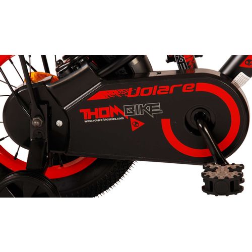 Volare dječji bicikl Thombike 12" s dvije ručne kočnice crno-crveni slika 6