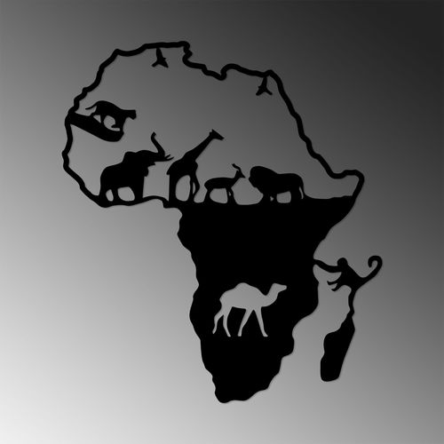 Wallity Animals Of Africa - 454 Black Decorative Metal Wall Accessory slika 4