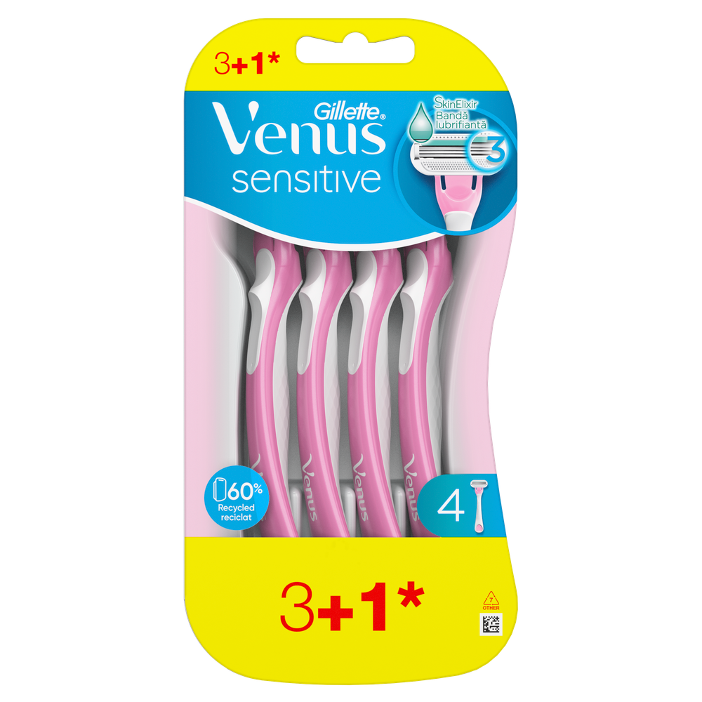 Gillette Venus jednokratni brijači Sensitive 3+1 kom slika 1