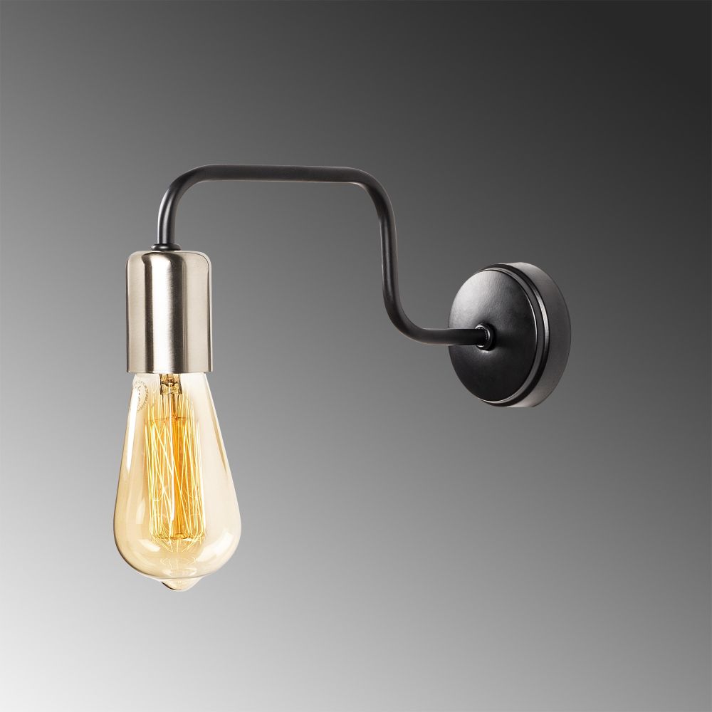 Denge - 3432 Crna Niklovana Zidna Lampa slika 4