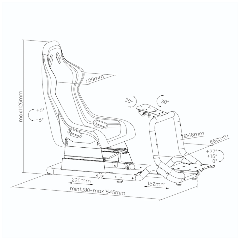 NanoRS Gaming stolica / Racing simulator kokpit 3u1 RS702 slika 9