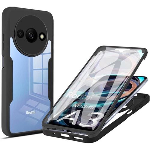 Techsuit – ColorVerse 360 ​​Series obostrana zaštitna maska za Xiaomi Redmi A3 – crna slika 1