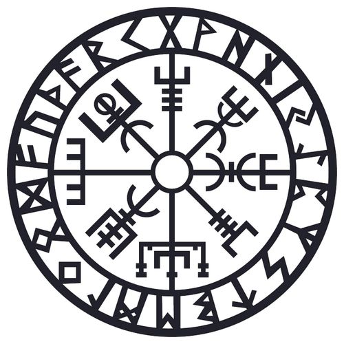 Wallity Metalna zidna dekoracija, Vegvisir 2 slika 2