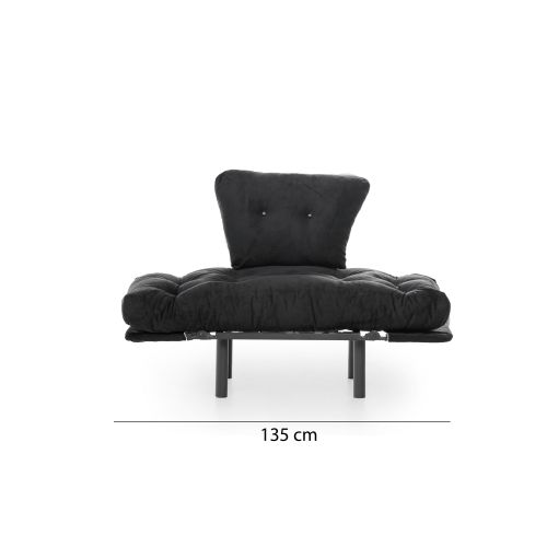 Atelier Del Sofa Fotelja, Crno, Nitta Single - Black slika 14