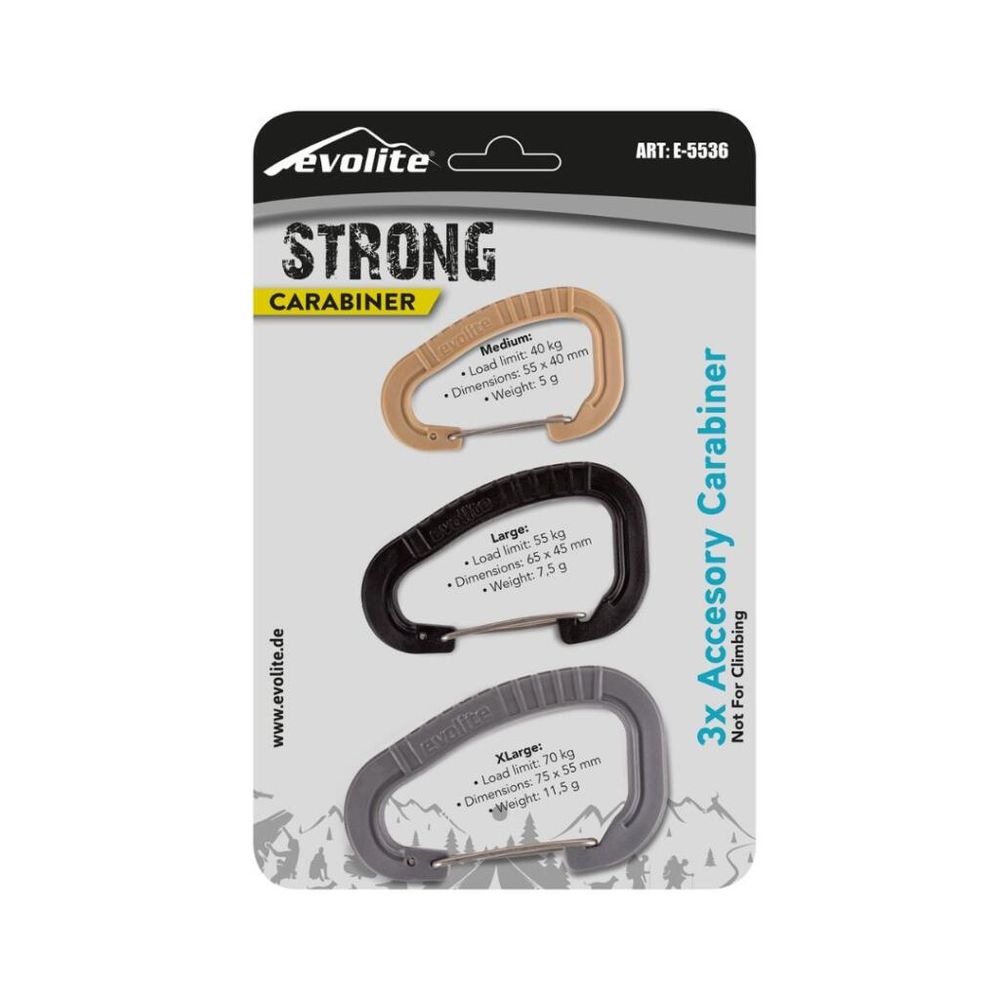Evolite Set karabinera Strong, Blk/Gry slika 1