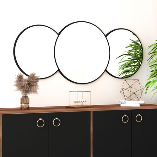 Royal Large - Black Black Decorative Chipboard Mirror slika 3