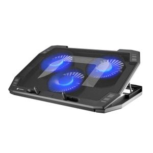 Natec NPL-1926 ORIOLE, Notebook Cooling Stand 17.3", 3x 12cm Fan, Fan Speed Control, Adjustable Tilt, LED Backlight, 2 USB Ports, Black