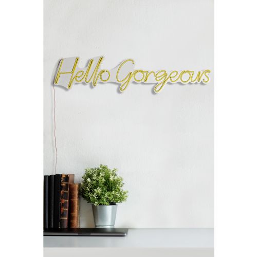 Wallity Ukrasna plastična LED rasvjeta, Hello Gorgeous - Yellow slika 4