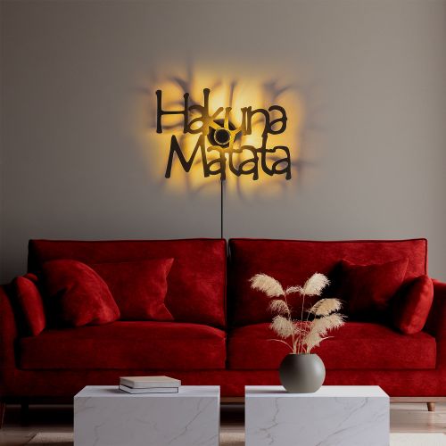 Hakuna Matata V2 Black Wall Lamp slika 1