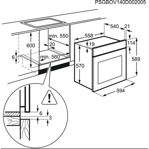 Zanussi ugradbena pećnica ZOB20302XU  slika 5