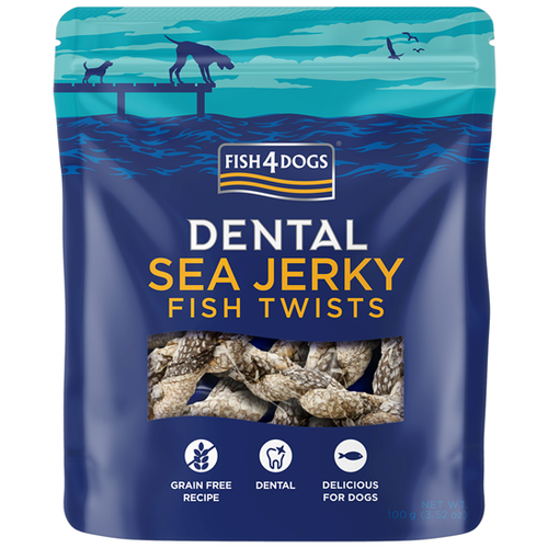 Fish4Dogs  Dental Sea Jerky Twists 100 g slika 1