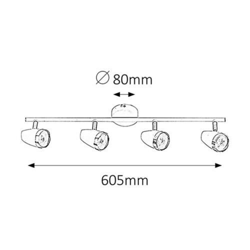 Rabalux Karen spot LED 4x4W bela/hrom Spot rasveta slika 5