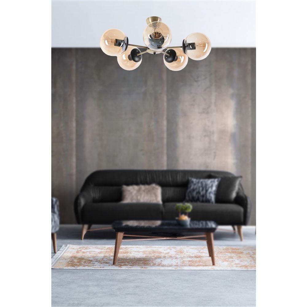 Venüs 5 Li Bal Camlı Avize - Copper Chandelier slika 1