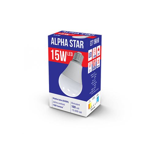 Alpha Star E27 15W HB LED Sijalica 6400K,220V,1300Lm,Hladno bela slika 1