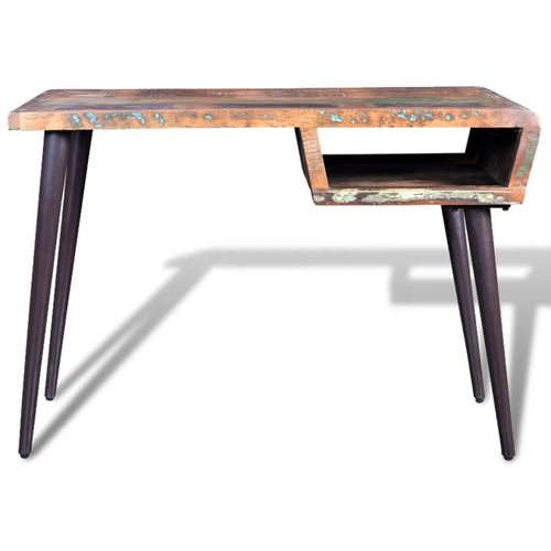 Radni stol od obnovljenog drva sa željeznim nogama slika 11