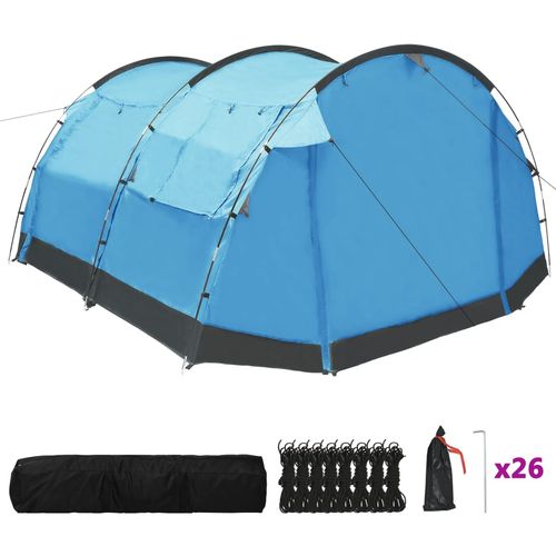 Tunelski šator za kampiranje za 4 osobe plavi slika 13