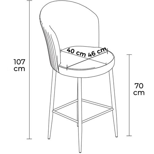 Fora - Cream, White Cream
White Bar Stool Set (2 Pieces) slika 4