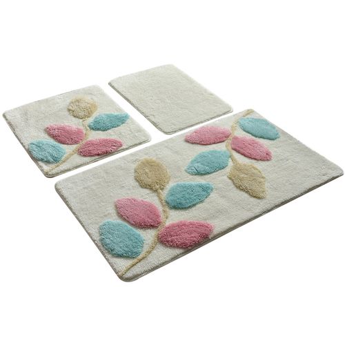 İnnovia - Ecru Multicolor Acrylic Bathmat Set (3 Pieces) slika 2