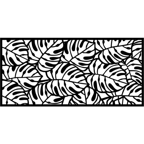 Wallity Metalna zidna dekoracija, Decorative Panel 6 - Black slika 3