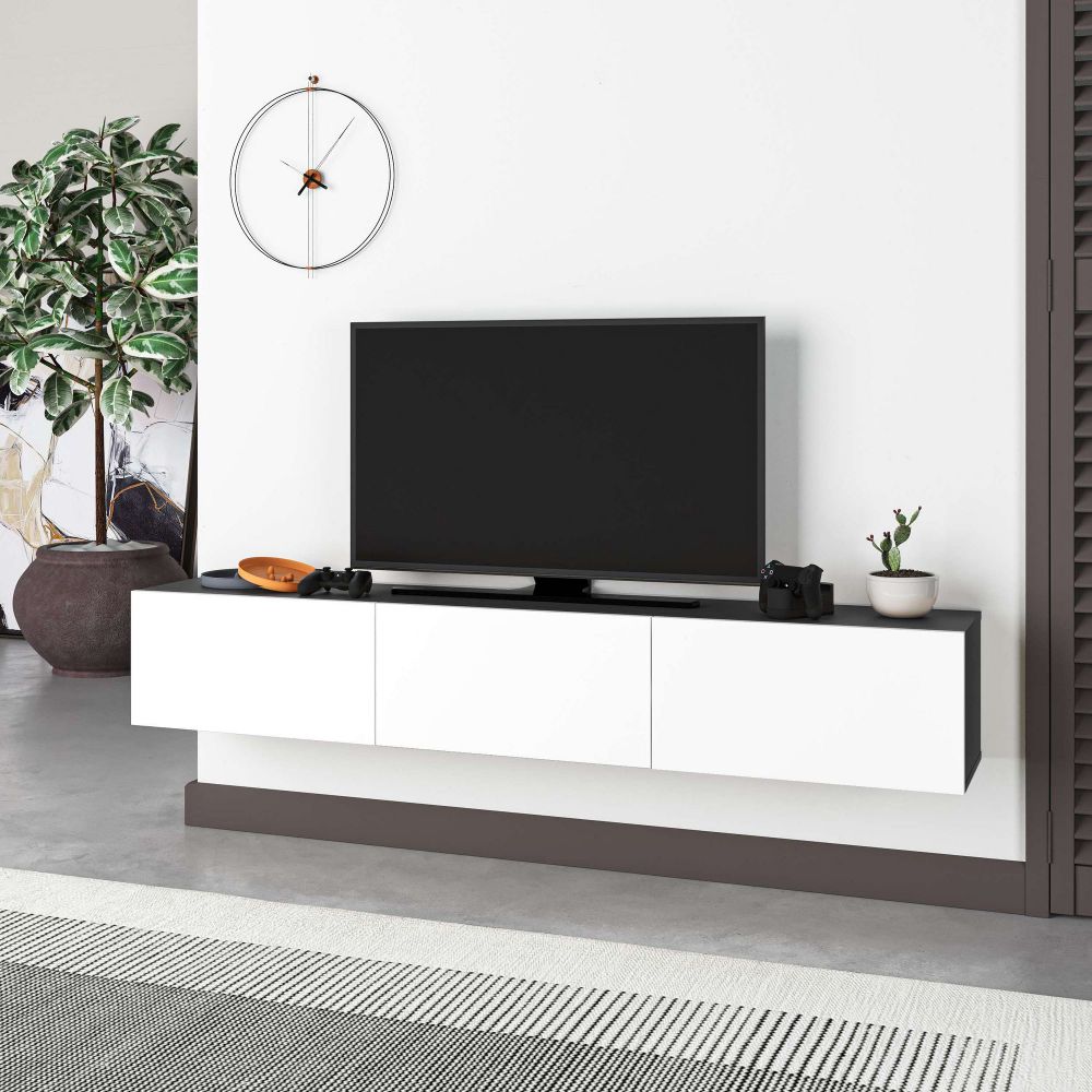 TV Stalak Francy 180 - Antracit i Bijela slika 1