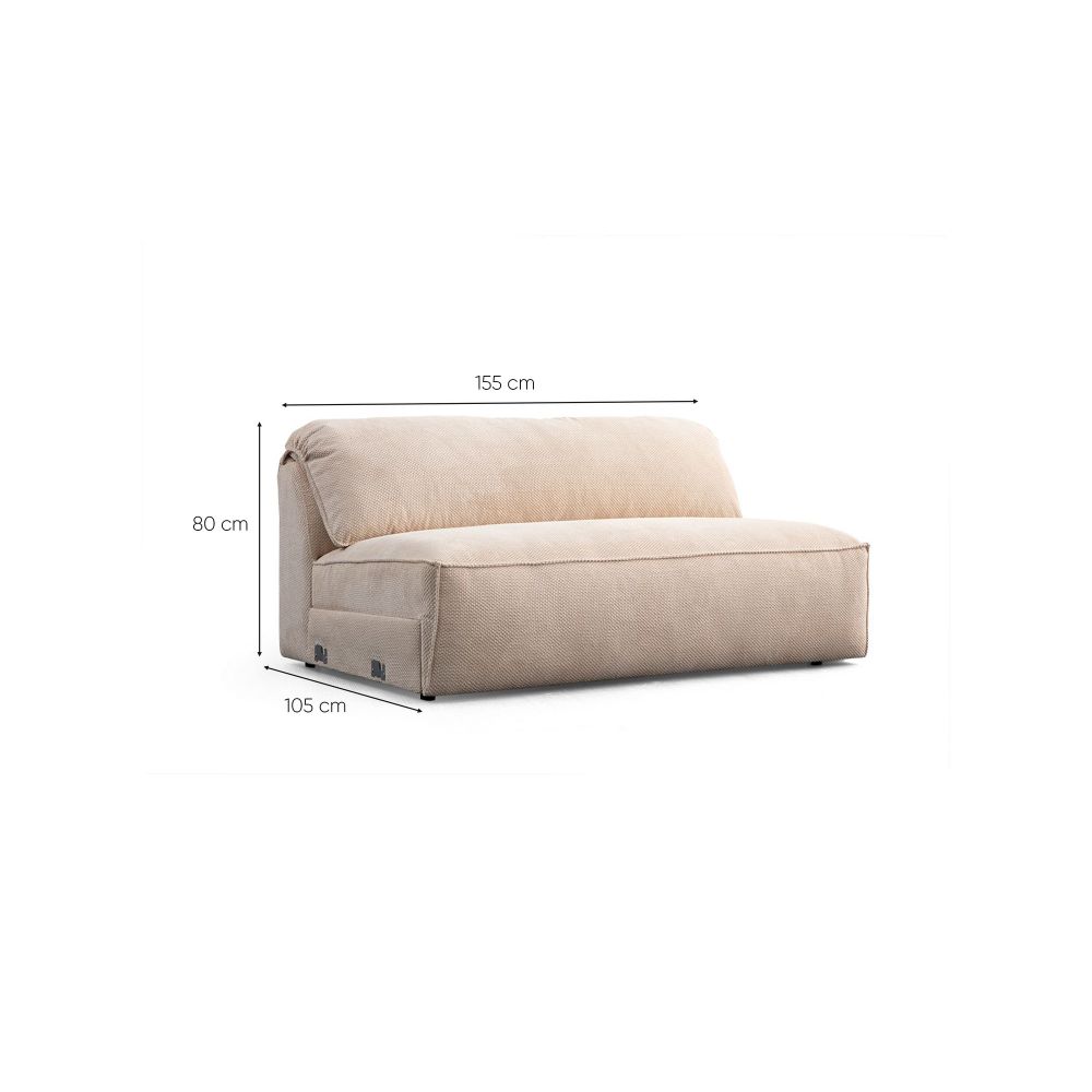Ugaona Sofa Flamingo Corner 2 (L1+O1+C+O2+1,5R) - boje: krem narančasta slika 14