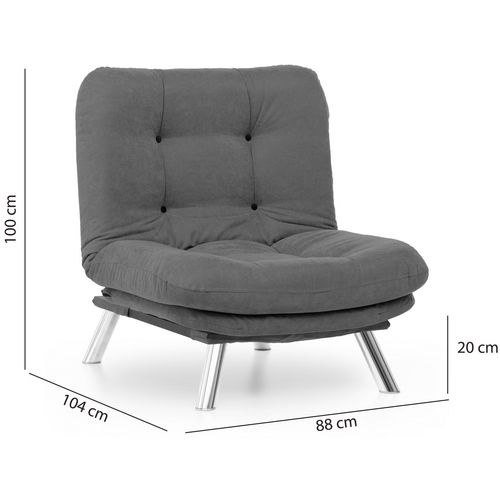 Misa Solo - Grey Grey 1-Seat Sofa slika 10