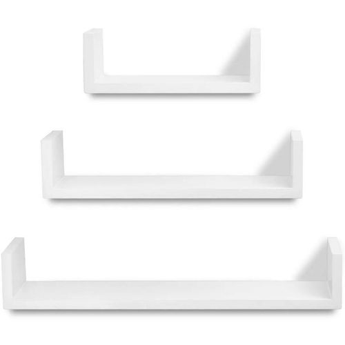 Set od 3 bijele police za knjige u obliku slova U slika 2