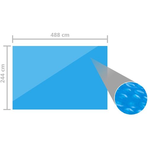 Pokrivač za bazen plavi 488 x 244 cm PE slika 5