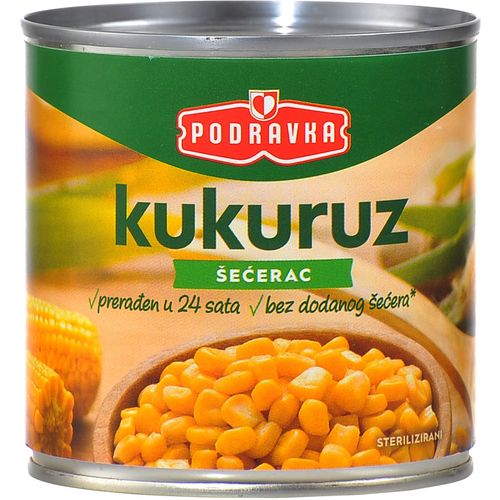 Podravka kukuruz šećerac limenka 340 g  slika 1